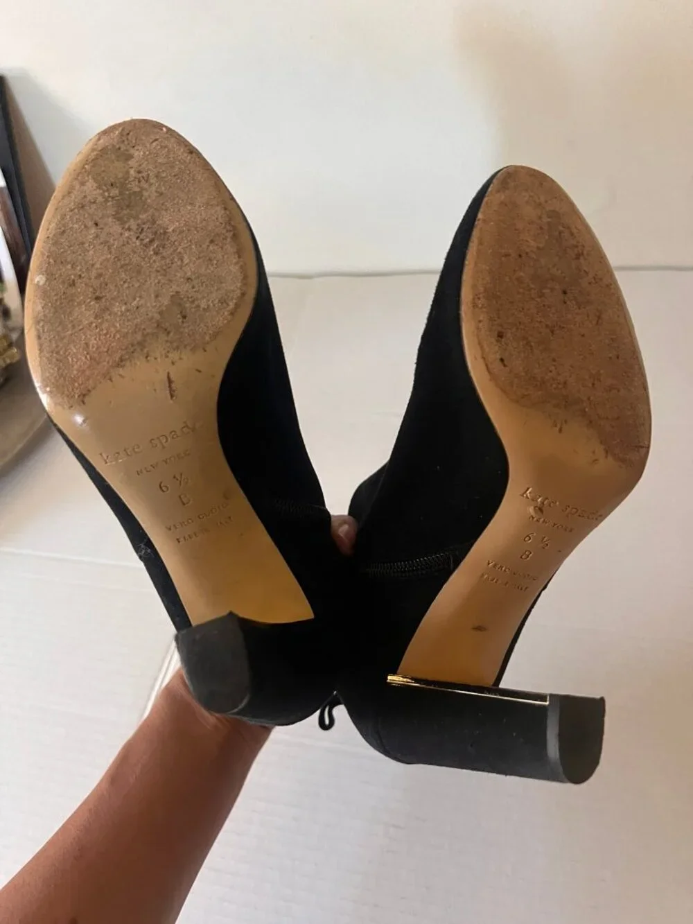 KATE SPADE NEW YORK SUEDE NETTA ANKLE BOOTS BOOTIE SIZE 6.5